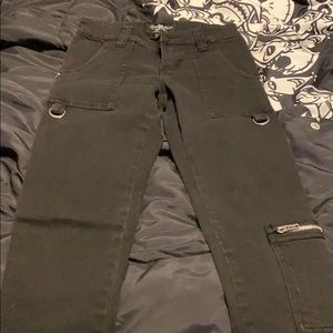 Hot Topic black strapped skinny jeans